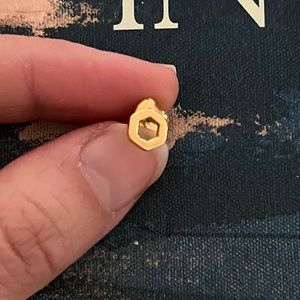 India Hicks Solid Gold Hexagonal Stud Earrings (pair)